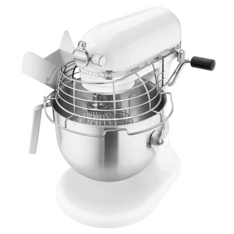 Amasadora industrial KitchenAid 5KPM5XEWH blanco accesorios, 6.9 litros. Batidora industrial bar, restaurante hostelería.