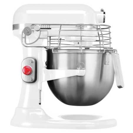 Amasadora industrial KitchenAid 5KPM5XEWH blanco accesorios, 6.9 litros. Batidora industrial bar, restaurante hostelería.