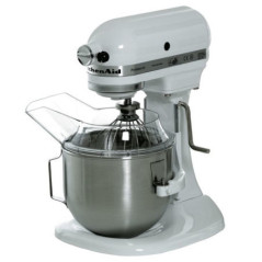 Amasadora profesional KitchenAid 5KPM5EWH blanco accesorios, 4.83 litros. Batidora industrial pastelería panadería.