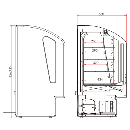 Exhibiting wall cabinet