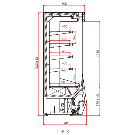 Refrigerated wall cabinets