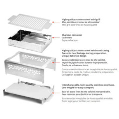 Stainless steel professional small portable tabletop barbecue