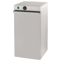 Armario calentador de platos profesional simple de acero inoxidable.