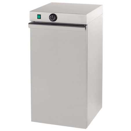 Armario calentador de platos profesional simple de acero inoxidable.