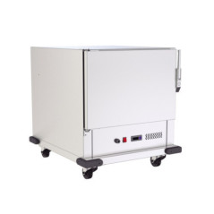 Carro caliente profesional 6 bandejas GN 2/1. Armario calienta platos de banquetes y catering.