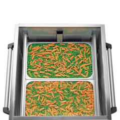 Carro caliente profesional 11 bandejas GN 2/1. Armario calienta platos de banquetes y catering.