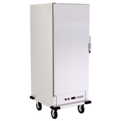 Carro caliente profesional 17 bandejas GN 2/1. Armario calienta platos de banquetes y catering.