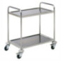 Carro de servei desmuntable professional econòmic d´acer inoxidable amb 2 prestatges 830x510.