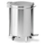 Stainless steel Garbage Bin with wheels and pedal 450 mm in diameter