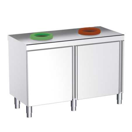Professional Recycling Cabinet with 2 Holes