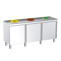 Professional Recycling Cabinet with 3 Holes