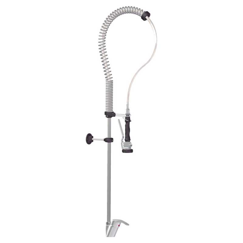 Grifo ducha de dos aguas de acero inoxidable con monomando