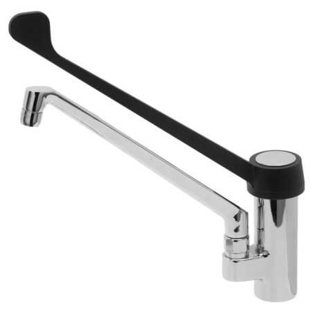 Grifo con codo geronrológico de acero inoxidable