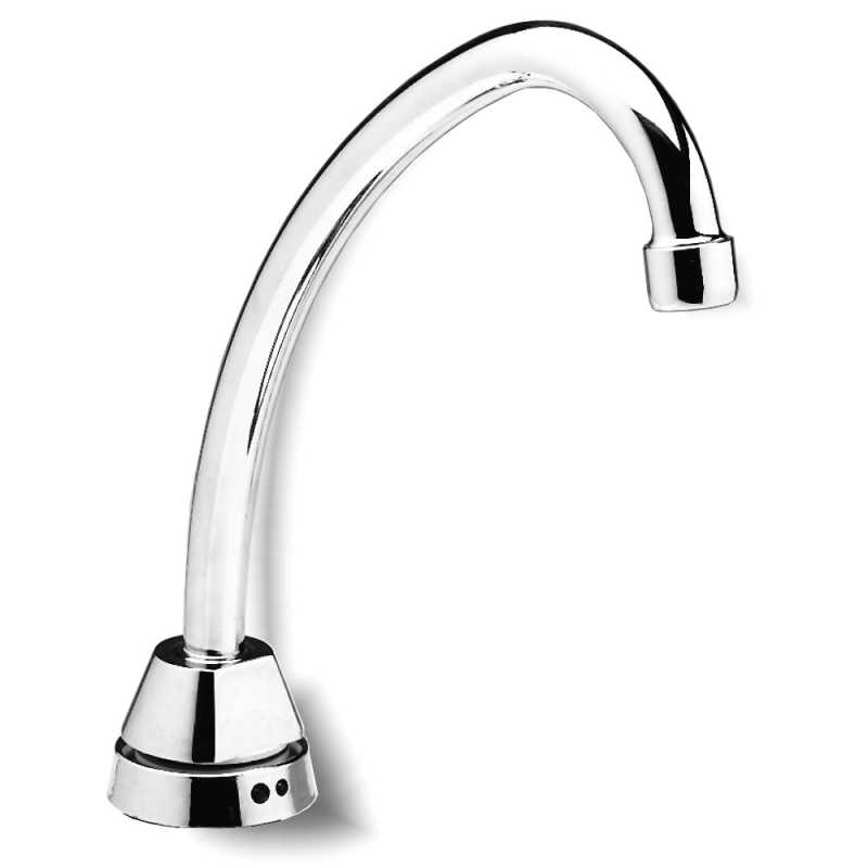 Grifo de acero inoxidable electrónico de caño alto