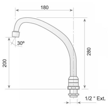 Aixeta giratòria electrònica canella alta d'acer inoxidable