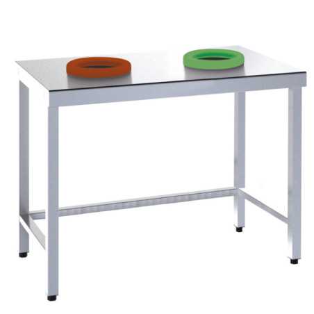 Taula per reciclar amb 2 orificis professional d'acer inoxidable