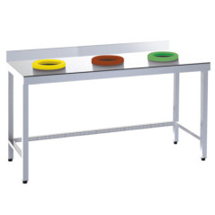 Mesa mural para reciclar con 3 orificios profesional de acero inoxidable