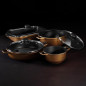 Batería de cocina profesional de 4 piezas de aluminio de fundición BRONCE Batería de cocina profesional de 4 piezas de aluminio de fundición BRONCE