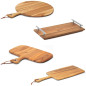 Set 4 tablas de madera de servir para la presentación de comida - Juego de bandejas de madera de acacia Set 4 tablas de madera de servir para la presentación de comida - Juego de bandejas de madera de acacia