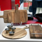 Set of 4 Wooden Food Presentation Boards - Acacia Wood Tray Set