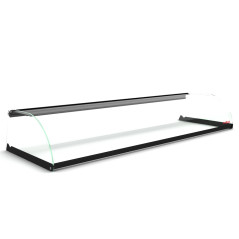 Vitrina expositora 120 cm neutra de vidre corbat