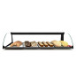 Neutral curved glass display case 85 cm