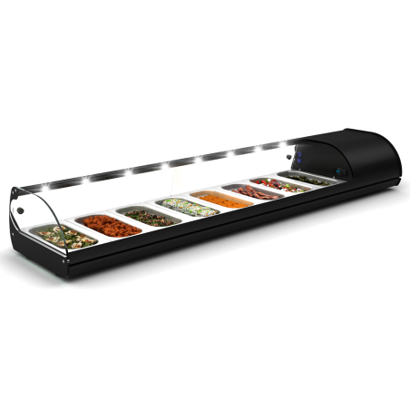 Vitrine à tapas professionnel 4–8 GN 1/3 avec éclairage LED