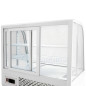 Vitrina refrigerada blanca cristal curvo 2 estante para pastelería