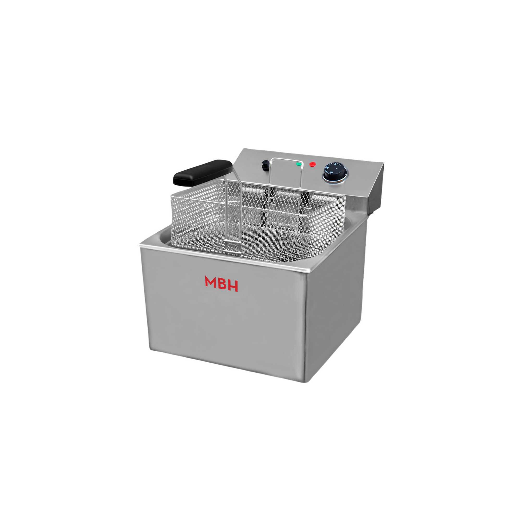Friteuse Électrique Professionnelle Hakka 10 L - Acier Inoxydable, 3000W, 220V, Avec Égouttoir Et Couvercle