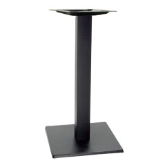 Tables carrées COMPACTO de différentes couleurs texturées et dimensions pour l'intérieur et l'extérieur - avec base carrée noire