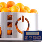 Presse-agrumes professionnel 25 fruits/min avec alimentateur et compteur de fruits Presse-agrumes professionnel 25 fruits/min avec alimentateur et compteur de fruits