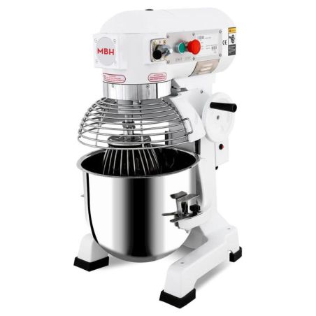 MBH 20-litre professional planetary mixer with 3 speeds, stainless steel bowl and safety guard