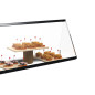 Vitrine neutre vitrée à poser triangulaire 55 cm sur comptoir