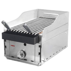 Professional gas barbecue 35 of volcanic lava with individual Basque-type grills