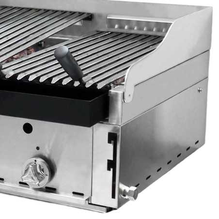 Professional gas barbecue 60 of volcanic lava with individual Basque-type grills