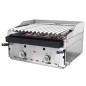 Professional gas barbecue 60 with volcanic lava with breastplate