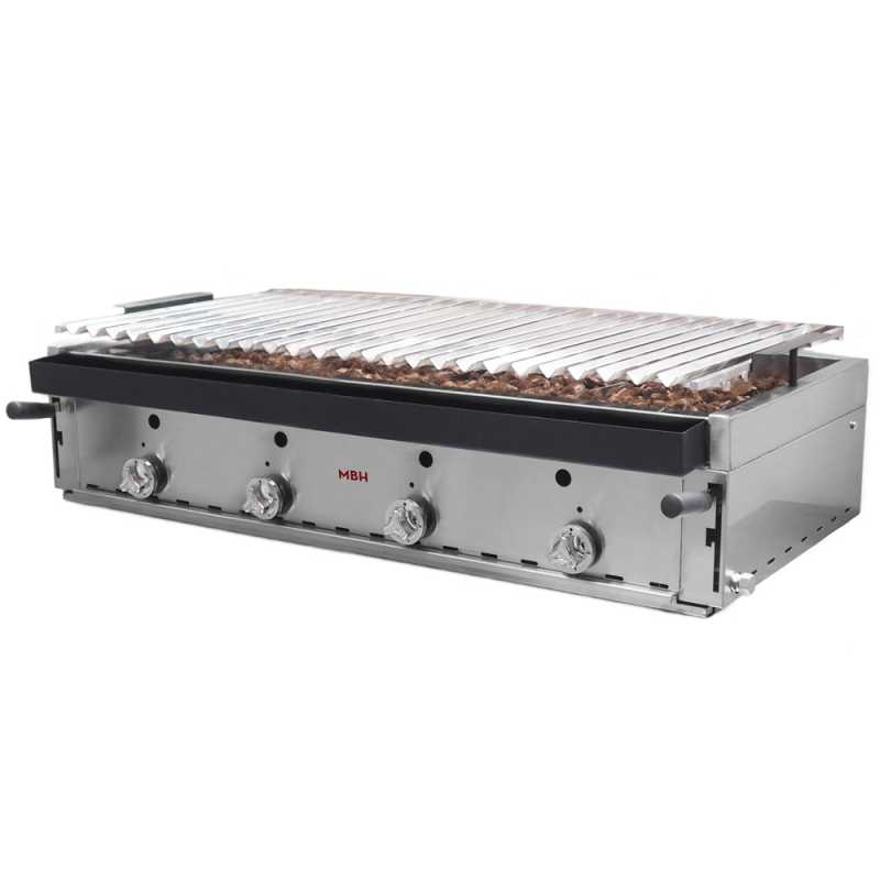 Professional gas barbecue 120 volcanic lava