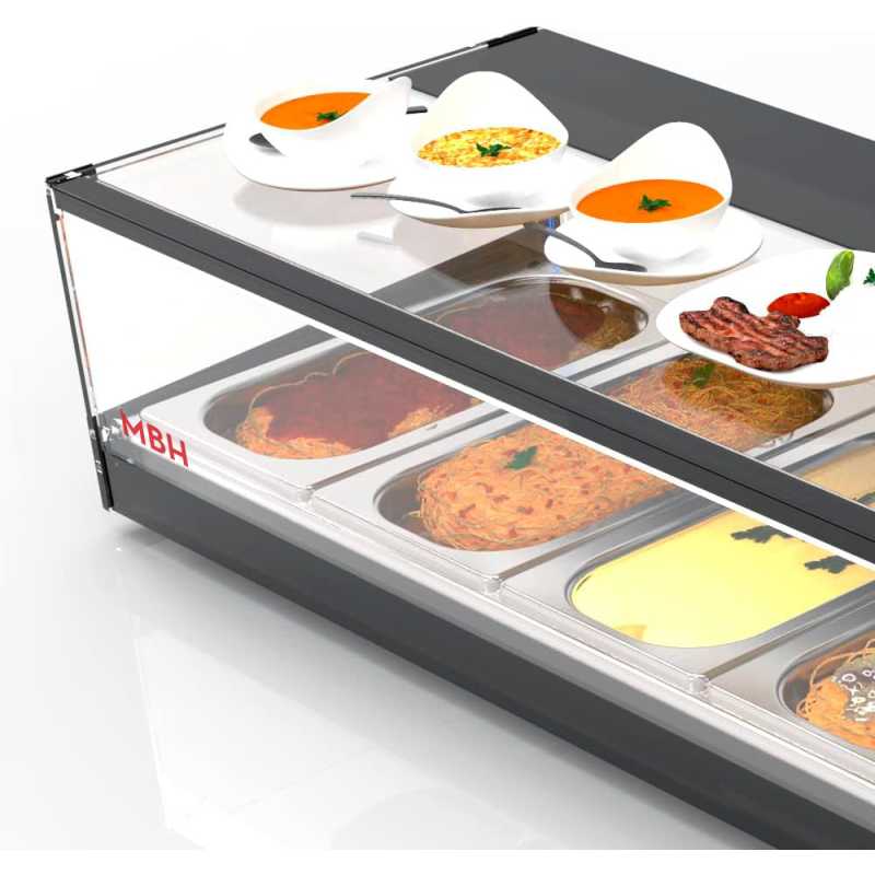 Logic Tapas refrigerated display case GN 1/3, 4–8, with LED Logic Tapas refrigerated display case GN 1/3, 4–8, with LED