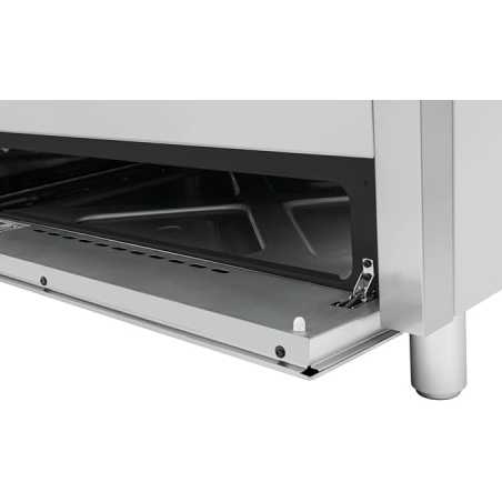 Professional gas cooker with industrial 5 plates electric oven