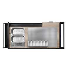 Carro Cocktail profesional para la Hostelería con área de trabajo