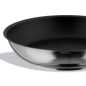 Pack of 3 stainless steel professional INOX PRO frying pans