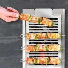 Barbacoa DUO profesional pequeña portátil de sobremesa acero inoxidable