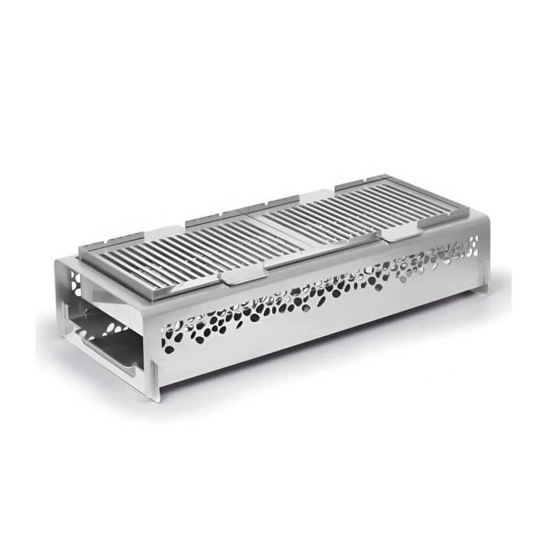 Stainless steel professional small portable tabletop DUO barbecue