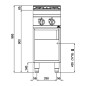 MAXIMA 900 standing gas cooker with 2 burners
