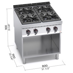 MAXIMA 900 standing gas cooker with 4 burners