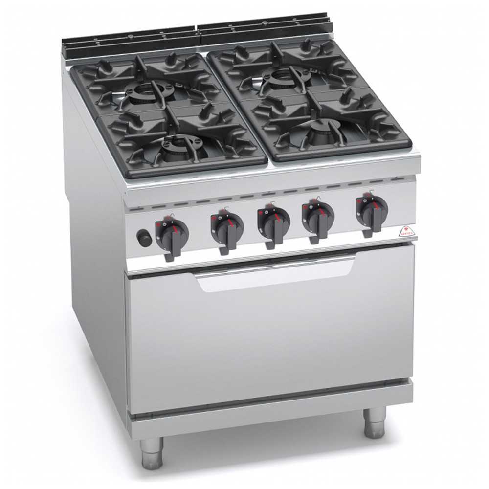 MAXIMA 900 4-burner gas cooker with 2/1 GN gas oven MAXIMA 900 4-burner gas cooker with 2/1 GN gas oven