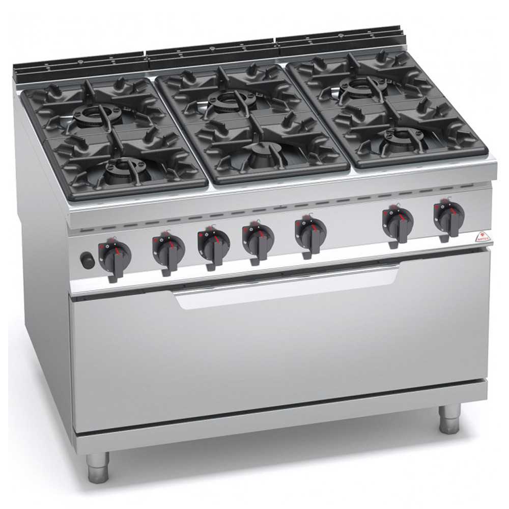 MAXIMA 900 Cuisinière à gaz 6 feux avec four à gaz 1045x530