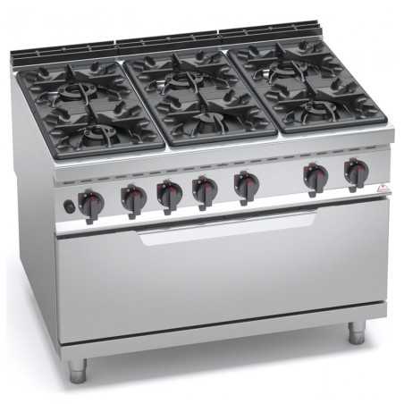 MAXIMA 900 6-burner gas cooker with 1045x530 gas oven