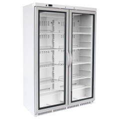 Réfrigérateur industriel à double porte vitrée 744 litres