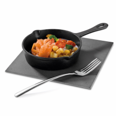 Mini deep fry pan  to present food for oven and barbecue